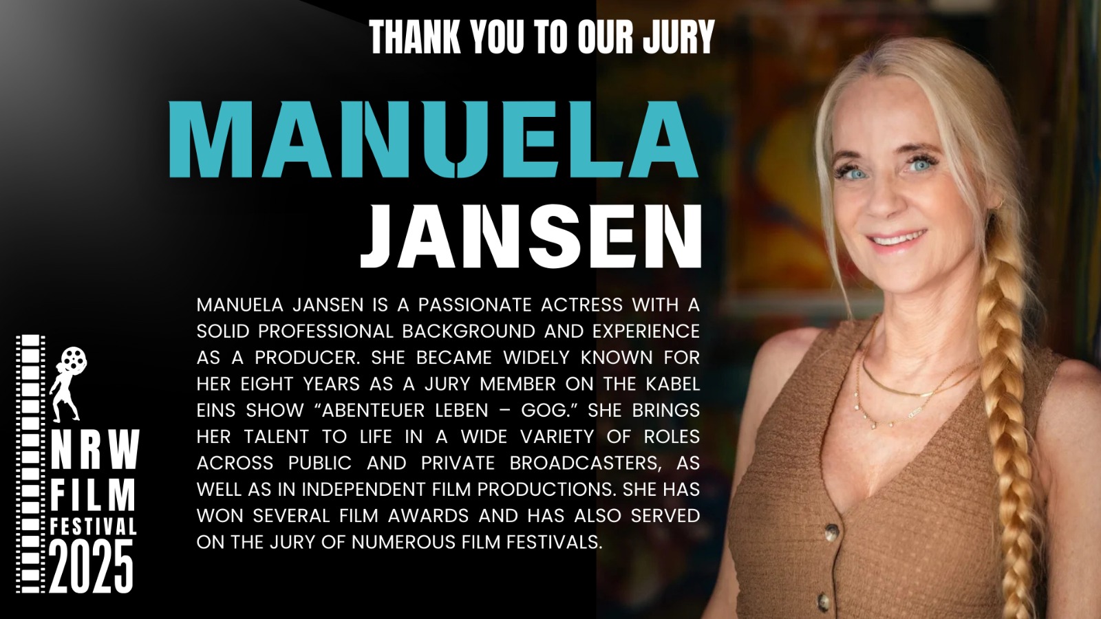 Manuela Jansen, Jurymitglied des NRW Filmfestivals 2025